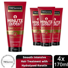 Load image into Gallery viewer, TRESemme 1 Minute WOW Smooth Intensive Hair Treatment, 4 Pack of 170ml
