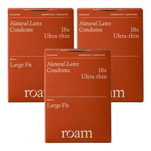 Load image into Gallery viewer, Roam Ultra-Thin Condoms for Safer Sex &amp; Contraception - Large Fit, 54 Pack