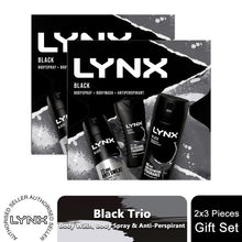 Load image into Gallery viewer, Lynx Black Body Wash, Body Spray &amp; Anti-Perspirant 3pcs Gift Set for Him
