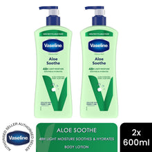Load image into Gallery viewer, Vaseline Intensive Care Body Lotion Aloe Soothe Soothing Hydration 600ml, 2 Pack