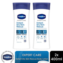 Load image into Gallery viewer, Vaseline Body Lotion Expert Care Instant Dry Skin Rescue Hydration 400ml, 2 Pack