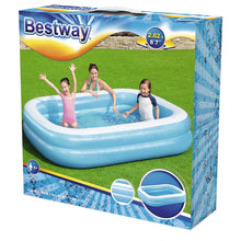 Load image into Gallery viewer, Bestway Inflatable Family Rectangular Pool with Repair Patch, 6'7"x20”or8'7"x20”