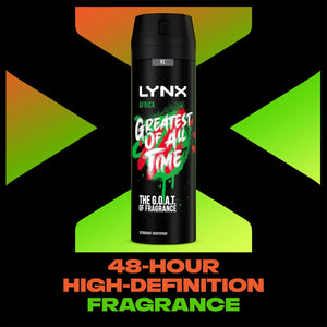 Lynx XL 48-Hour High Definition Fragrance Body Spray Deodorant, 3 Pack, 200ml