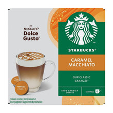 Load image into Gallery viewer, Nescafe Dolce Gusto Starbucks Coffee Pods Caps Box of 12 Caramel Macchiato