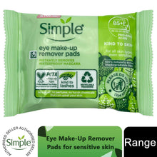Load image into Gallery viewer, Simple Kind to Skin Eye Makeup Remover Pads - Gentle Sensitive Cleansing,30 Pads