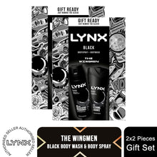 Load image into Gallery viewer, Lynx Black THE WINGMEN Body Spray &amp; Body Wash Duo Gift Set for Him