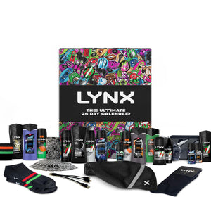 Lynx THE ULTIMATE 24-Day Calendar Christmas Countdown Gift Set for Him