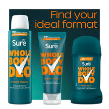 Load image into Gallery viewer, Sure Men Whole Body Deodorant Cream Amber Woods with 72H Odour Control 75ml, 6PK