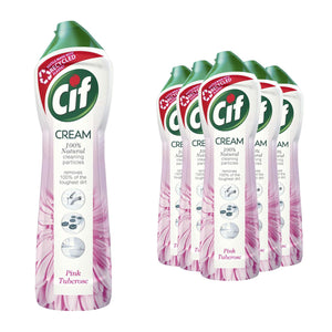 6pk Cif 100% Natural Cleaning Particles Pink Tuberose Creams, 500ml