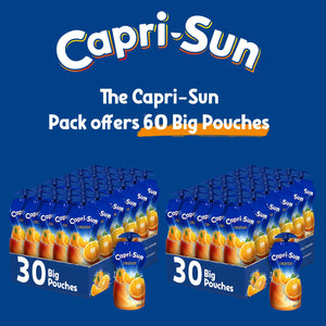 Capri Sun Kids Orange Juice Drink, Healthy Fruit Beverage with Vit C- 60x330ml