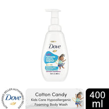 Load image into Gallery viewer, Dove Kids Care Hypoallergenic Skin Care Foaming Body Wash Cotton Candy, 400ml