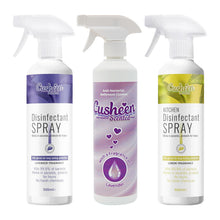 Load image into Gallery viewer, Cusheen Disinfectant Spray Lemon &amp; Lavender w/ Bathroom Cleaner,1x of Each 500ml