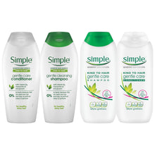 Load image into Gallery viewer, Simple Kind to Hair Gentle Care Shampoo or Conditioner 200ml/400ml - 6 Pack