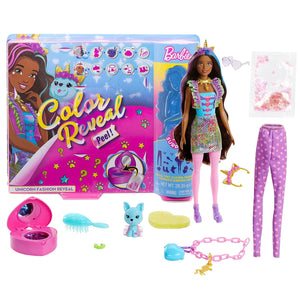 Barbie Colour Reveal Peel Unicorn Doll with 25 Accessories Toy Gift For Kids