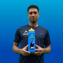 Load image into Gallery viewer, Lucozade Sport x Jude Bellingham 1L Water Bottle with sports cap Yellow &amp; Blue