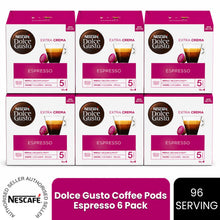 Load image into Gallery viewer, Nescafe Dolce Gusto Coffee Pods Caps Box of 16 Espresso