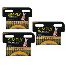 Load image into Gallery viewer, 3x Duracell Simply Pk12 AAA Batteries