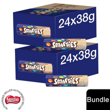 Load image into Gallery viewer, Nestle Chocolate Tubes, Smarties Milk Chocolate 24x38g (2 Pack)