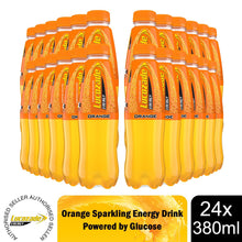 Load image into Gallery viewer, Lucozade Energy Orange Sparkling Energy Drink Powered By Glucose, 24x380ml