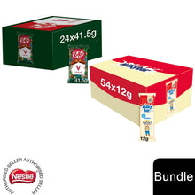 Load image into Gallery viewer, Nestle Chocolate Bar, KitKat Vegan 24x41.5g &amp; Milkybar White Chocolate 54x25g