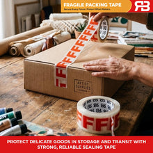 Load image into Gallery viewer, Fragile Tape 48mm x 66m Packing Tape for Parcels &amp; Boxes, 24 Rolls
