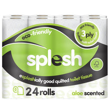 Load image into Gallery viewer, Splesh by Cusheen Quilted Luxury Aloe Vera 3 Ply Toilet Tissue Paper 24 Rolls
