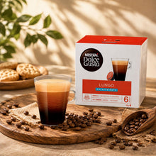 Load image into Gallery viewer, Nescafe Dolce Gusto Coffee Pods 3x Boxes / 48 Caps Cafe Lungo Decaf