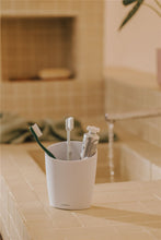 Load image into Gallery viewer, COSMIC Saku Toothbrush Holder | White | Countertop | Plastic | Oval Design