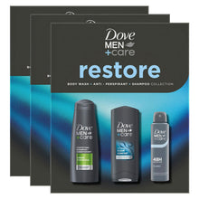 Load image into Gallery viewer, Dove Men+Care Gift Set Restore Trio - Bodywash, Classic Deodorant, Shampoo