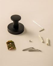 Load image into Gallery viewer, COSMIC Start Wall Hook, Matte Black, Screw Mount, Modern Circular Style