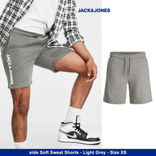 Load image into Gallery viewer, Jack &amp; Jones Jjiside Mens Soft Sweat Shorts Light Grey Melange Jogging XS
