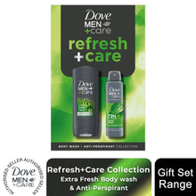 Load image into Gallery viewer, Dove Men+Care Refresh+Care Gift Set with Extra Fresh Bodywash &amp; Antiperspirant