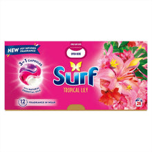 Load image into Gallery viewer, Surf 3 in 1 Laundry Washing Detergent Capsules Tropical Lily, 26 Washes, Pack of 3