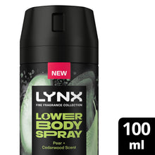 Load image into Gallery viewer, Lynx Lower Body Spray Pear + Cedarwood 72Hrs of Freshness 100ml, 6 Pack