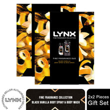 Load image into Gallery viewer, Lynx Fine Fragrance Duo Collection Black Vanilla 2 Pieces Gift Set for Him