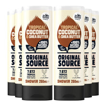 Load image into Gallery viewer, Original Source Vegan Shower Gel with 100% Natural Fragrance 250 or 335ml, 6Pk