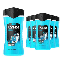 Load image into Gallery viewer, Lynx Ice Chill 12-H Refreshing Fragrance Shower Gel Body Wash for Men, 6x225ml
