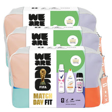 Load image into Gallery viewer, Match Day Fit for Her FIFA Gift Set,Body Wash, Anti-Perspirant, Spray+Wash Bag