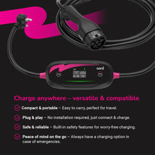 Load image into Gallery viewer, Cord Plus 5m Portable EV Charger 230V Fast Charging with UK Plug Adapter