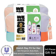 Load image into Gallery viewer, FIFA Match Day Fit Gift Set for Her with Body Wash Body Spray and Wash Bag