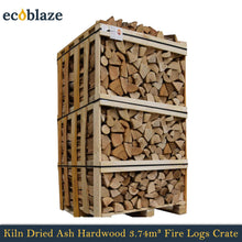 Load image into Gallery viewer, Ecoblaze Ash Kiln Dried 3.74m³ Crate Firewood Logs for Wood Burner &amp; Pizza Oven
