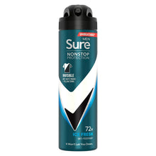 Load image into Gallery viewer, Sure Men Nonstop Protection Invisible Antiperspirant Deo Ice Fresh 150ml, 12pk