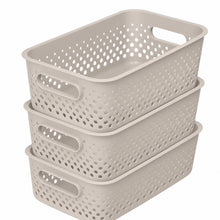 Load image into Gallery viewer, SmartStore Essence Large 11.4L Storage Basket, Pack of 3 Organiser Boxes, Linen