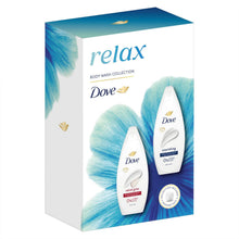Load image into Gallery viewer, Dove Relax Duo Body Wash , Velvet Glow &amp; Nourishing, Gentle &amp; Moisturising Set