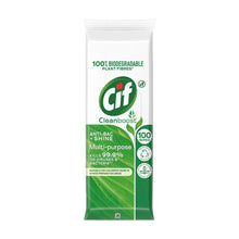 Load image into Gallery viewer, Cif Cleanboost Antibacterial Wipes Multipurpose Anti-Bac &amp; Shine,6x of 100 Wipes