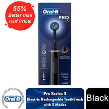 Load image into Gallery viewer, Oral-B Pro Series 3 Electric Rechargeable Toothbrush with 3 Cleaning Mods, Black