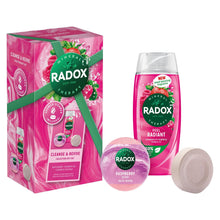 Load image into Gallery viewer, Radox Cleanse &amp; Revive Shower Gel &amp; Bath Bomb Gift Set for Her w/ Shower Steamer