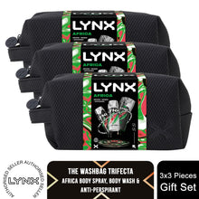 Load image into Gallery viewer, Lynx Africa Washbag Gift Set - Body Spray, Bodywash &amp; Antiperspirant Trio Kit