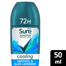 Load image into Gallery viewer, Sure Men Nonstop Protection Antiperspirant Roll On Menthol&amp;BlueLavender 50ml,6Pk