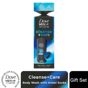 Dove Men+Care Cleanse+Care Gift Set with Clean Comfort Bodywash & Socks